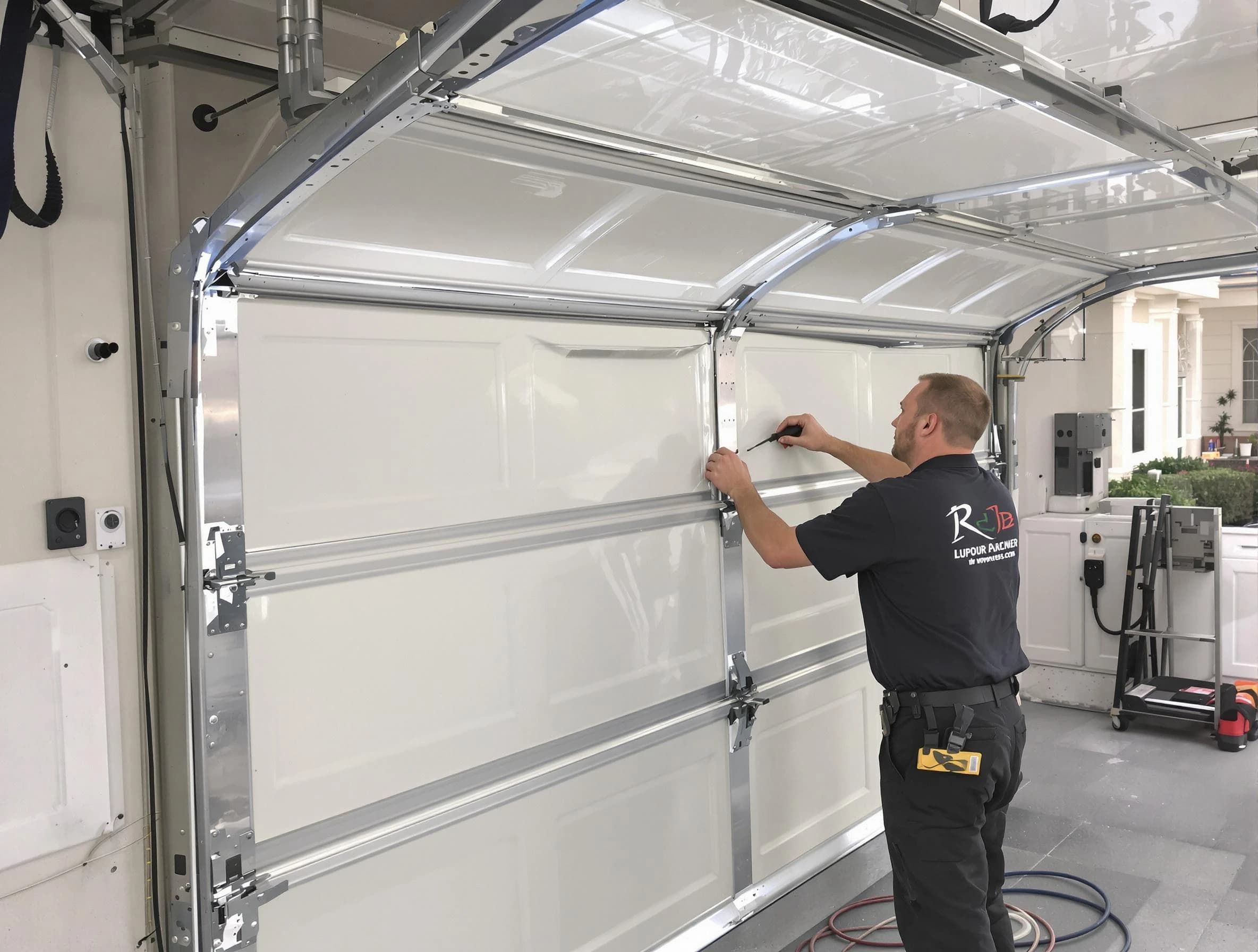 Farr West Garage Door Repair professional performing panel repair in Farr West