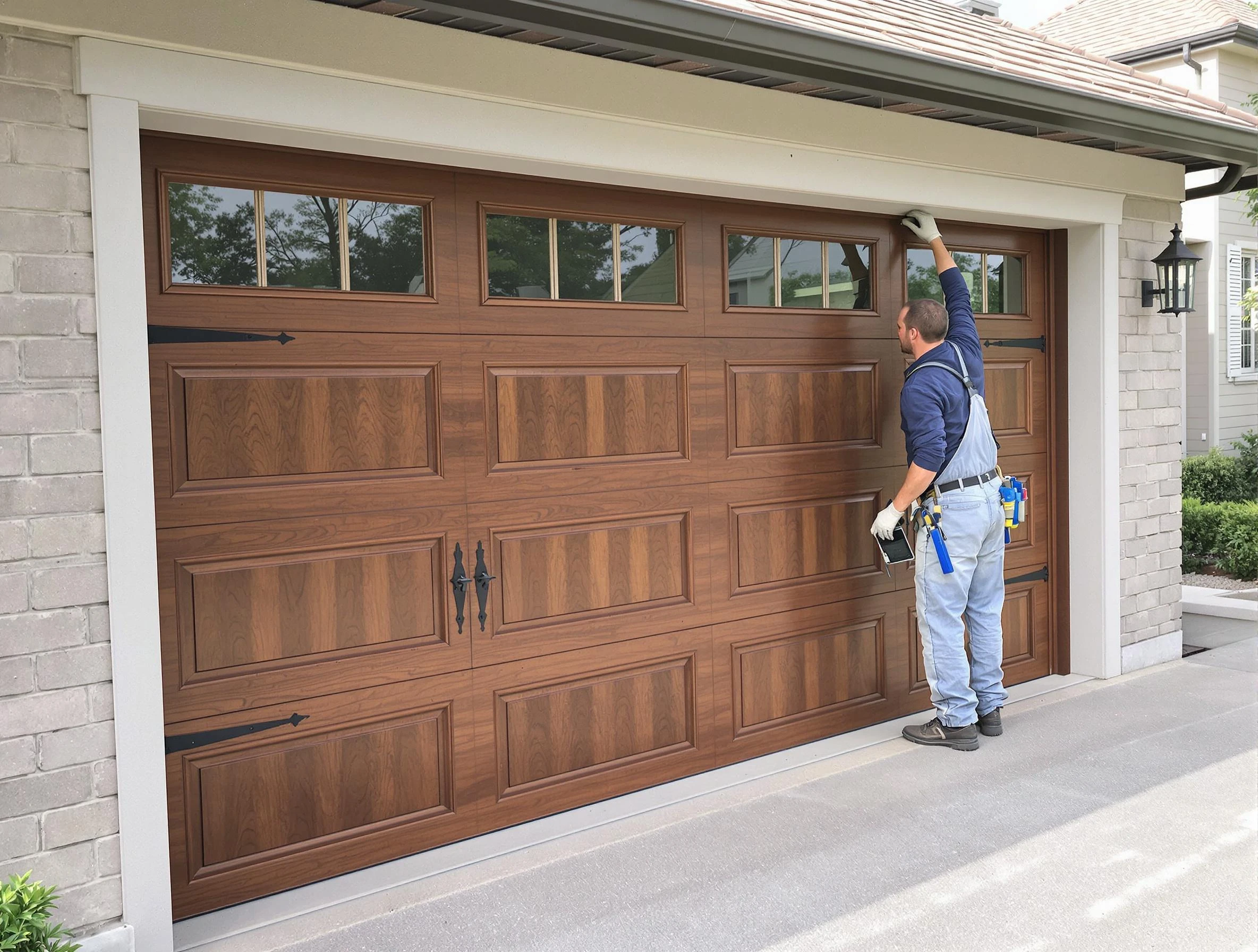 Custom garage door showcase by Farr West Garage Door Repair in Farr West